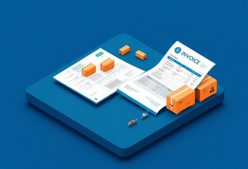 Commercial invoice auto-generation interface